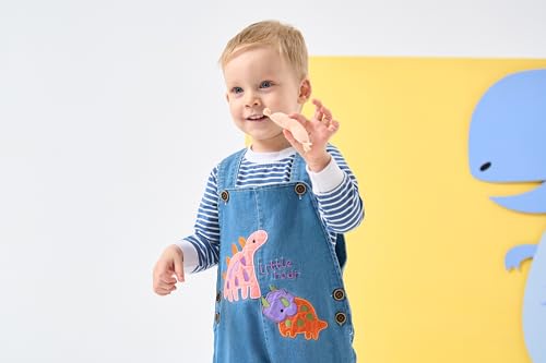 Image of Cute Baby Boy Clothes Suit Toddler Boys' Striped Long Sleeve T-Shirt+Denim Overalls Jumpsuit Pants Outfits Sets