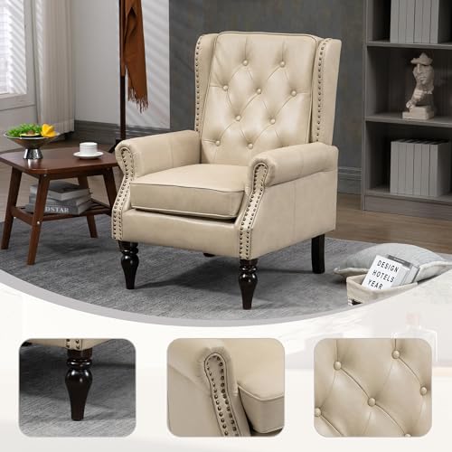 Sillón Plegable Piel Sintética Color Camel miniatura 3