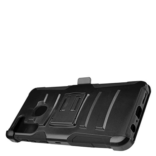 Celzen - For Samsung Galaxy A21 (Sm-A215) - Phone Case W/Belt Clip Holster - Cv1 Black #TOP2