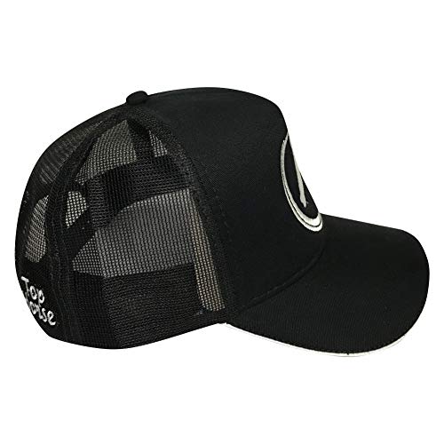 Boné De Vaquejada Top Horse Aba Curva Trucker Preto