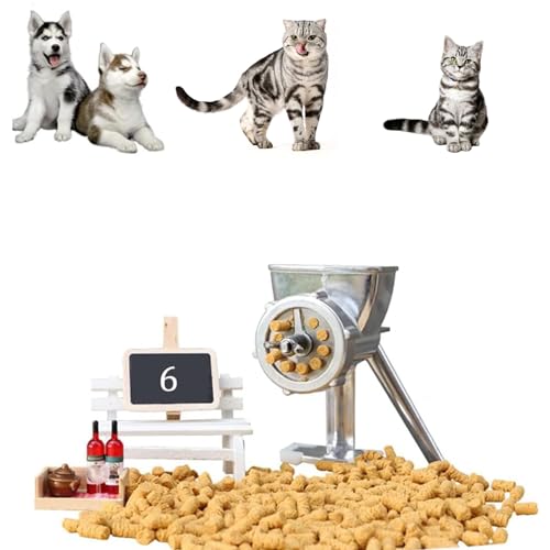 Macchina manuale per pellet per la lavorazione di mangimi per animali domestici e animali, design durevole e lavabile, ideale per mangimi fatti in casa per cani, pesci e pollame