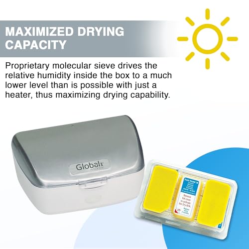 Dry-Brik® II Desiccant Blocks - 3 Blocks (1 Pack of 3 Blocks)| Replacement Moisture Absorbing Block for the Global II and Zephyr by Dry & Store | Hearing Device Dehumidifiers
