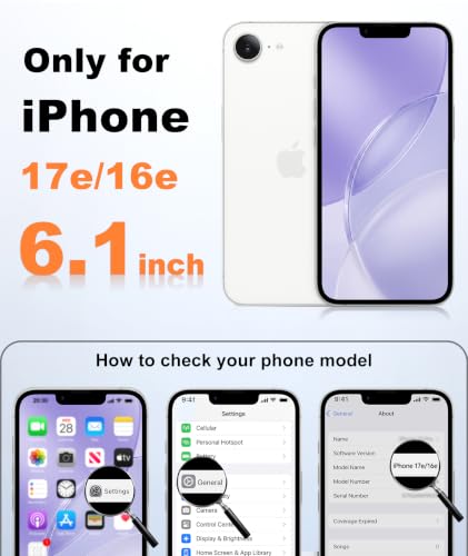 Image of FNTCASE for iPhone 17e Case Purple: Translucent iPhone 16e Cases Compatible with MagSafe, Camera Protection & Tempered Glass Protector, 14FT Military Grade Drop Tested, Matte Skin-Friendly Cover