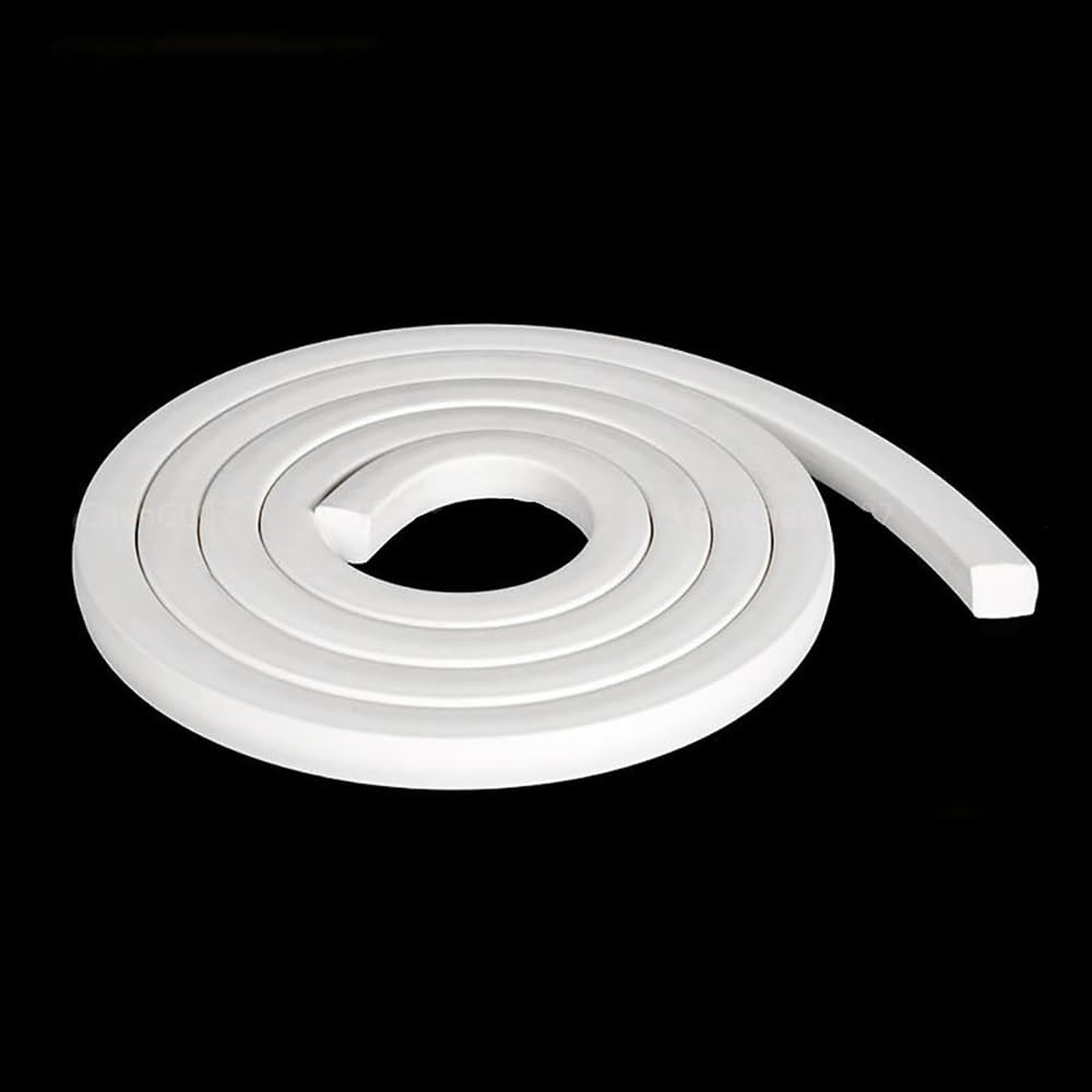 Guarnizione di tenuta del cordone Striscia di spugna in silicone quadrata bianca da 1 m, nastro in gomma espansa in liscio, guarnizione for porte e finestre, striscia pezz0(30x30mm)