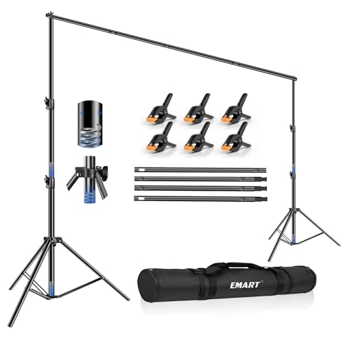 EMART Photo Backdrop Stand for Parties,10x12ft Heavy Duty Back Drop Adjustable Background Stand...
