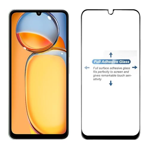 Image of DARKFIT Tempered Glass Premium Screen Protector Compatible for Redmi A4 | Edge to Edge Coverage with Easy Installation Kit | Scratch Resistance | HD Clear Glass (Black Border) | Pack of 1