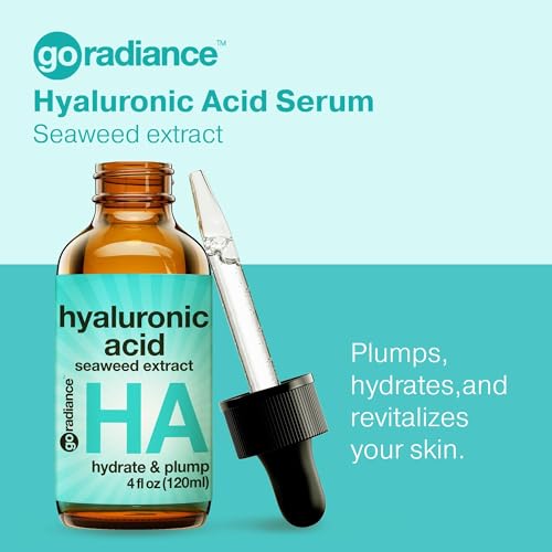 Double Size (4OZ) Hyaluronic Acid Serum for Face 3.5%, Hyaluronic Acid Moisturizer, Hydrating Serum for Face, Moisturizing Hyaluronic Acid Serum with Seaweed and Chamomile, Glow Face Serum for Women - Image 3