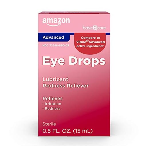 Amazon Basic Care Eye Drops Advanced, Lubricant/Redness Reliever, 0.5 Fl Oz
