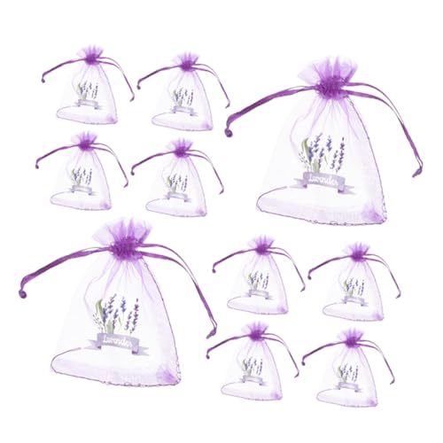 STOBAZA 10pcs Organza Scented Sachet Bags Mesh Drawstring Jewelry Pouches for Storage Decorative Gauze Favor Bags Light Organza Sack for Wedding Party