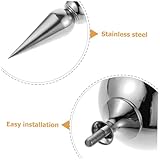 NUOBESTY Stainless Steel Flag Pole Tip Ball Weatherproof National Flags Pole Tip Replacement Part for Office Garden Outdoor Decorative Flag Pole Ornaments - Image 3