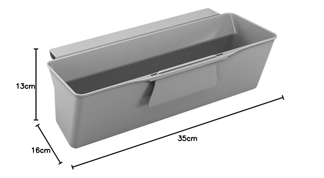 Metaltex miska na odpady kuchenne, szara, 35 x 16 x 13 cm
