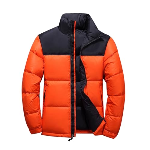 Genérico Chaqueta Hombre Invierno,Invierno Plumon Tallas Grandes Abrigo Ligera Cremalleras Moda Chaquetas De Plumas cálida e informal a prueba viento parka para exteriores