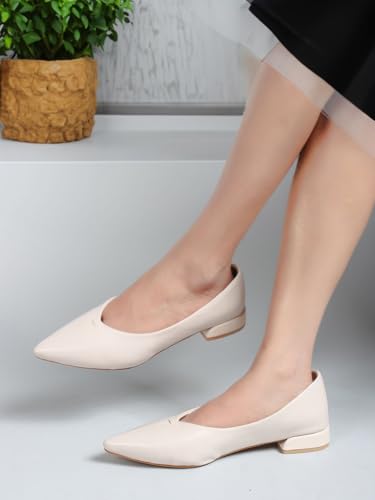 Image of Carlton London Women Comfortable Slipon Pump Shoes with Block Heels, Pointed Toe for Casual and Formal wear