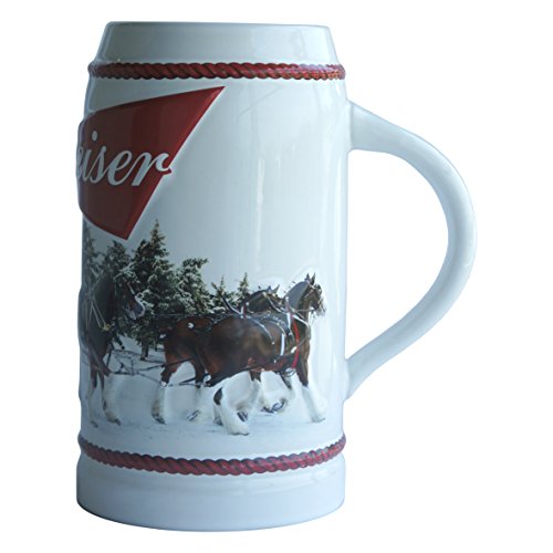 Jarra de cerveza Budweiser Navideña de 0,91 litros coleccionable 2