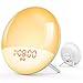 Price comparison product image Night Light Alarm Clock 7 Colors Atmosphere Light Sunrise & Sunset Reproduction & Snooze Function Bedside Lamp with 20 Brightness Adjustable, 7 Natural Sound, FM Radio Clock,