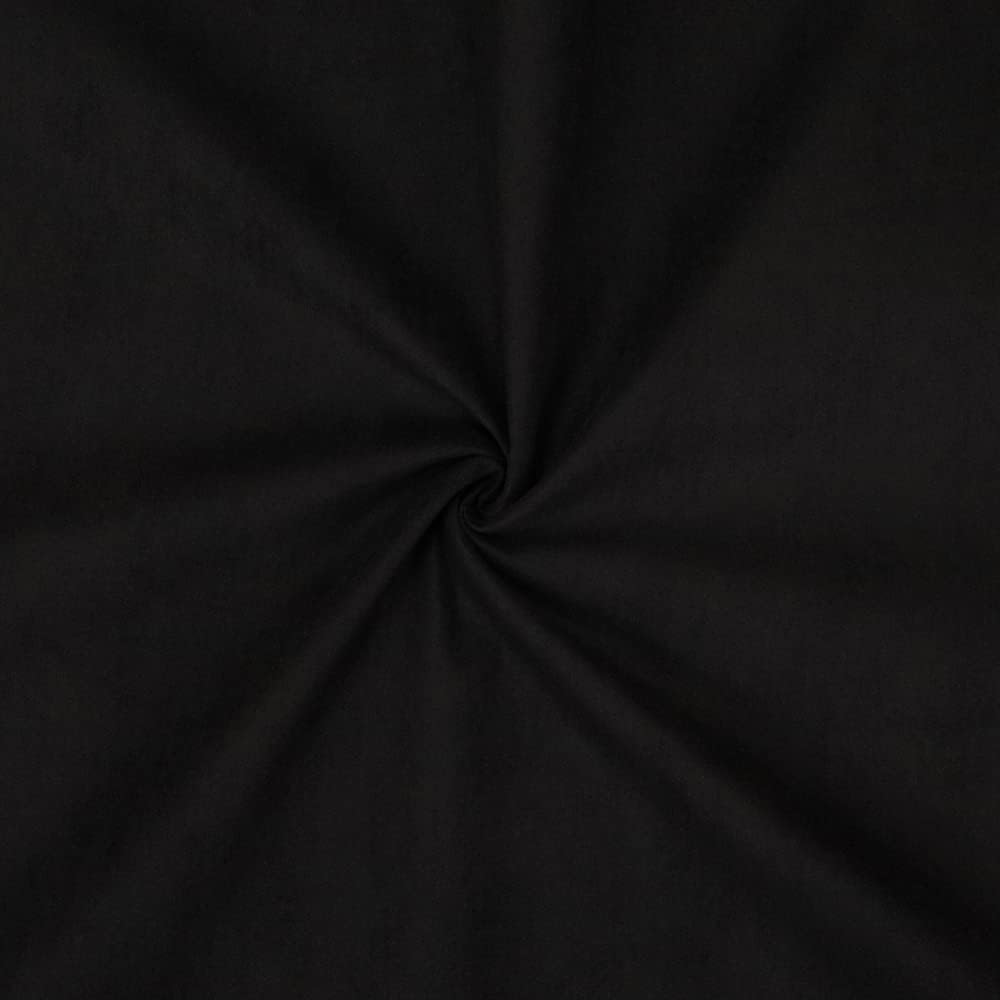 NUBUK Polsterstoff Meterware 5 M x 148 cm breit, 100% Polyester, Gewicht 300 g/lfm, Microfaser, Velourleder ideal als oder Möbelstoff für Sofakissen, Polsterbezüge - Schwarz