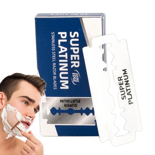Qfdiwr Recargas De Afeitadora Manual - 10 Piezas Cabezales De Afeitadora De Acero Inoxidable De Doble Cara | Accesorios De Afeitado Seguro Manual Para Hombres Mujeres Uso Doméstico Salón Peluquería