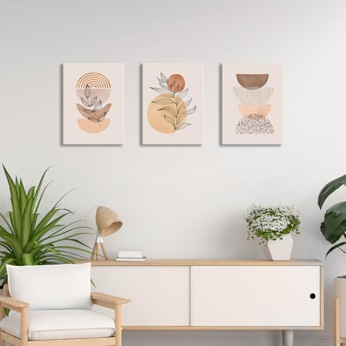 FajerminArt 3Pcs Framed Orange Canvas Wall Art - Image 4