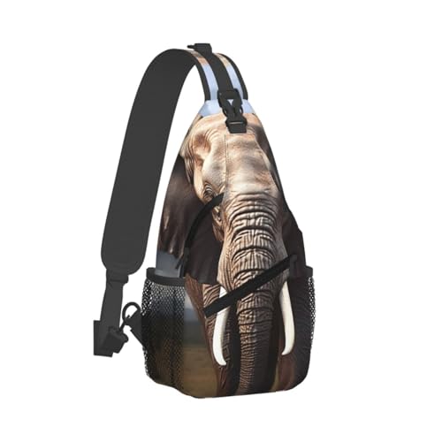 Sling Bag para mujeres y hombres negro mochila cruzada miniatura 7
