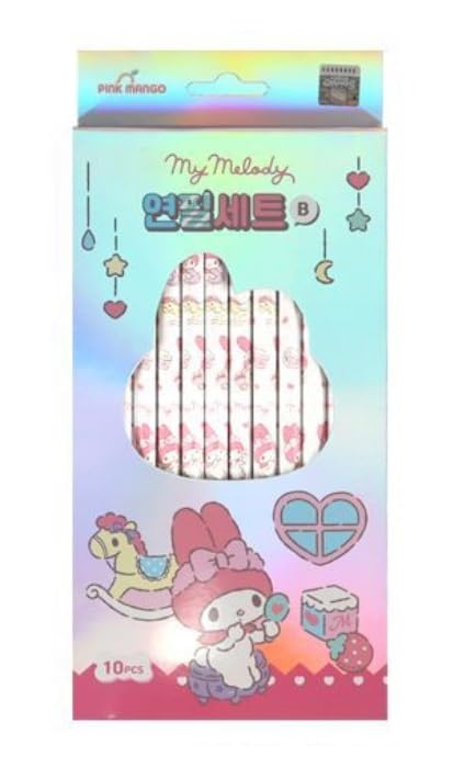 Lápices Cute MSGlobal B Hexagonal 10 unidades rosa miniatura 1