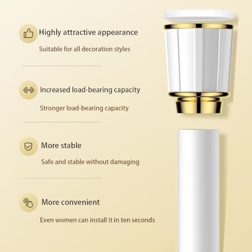 Tringle à rideau de douche extensible 410-500 cm noire sans perçage