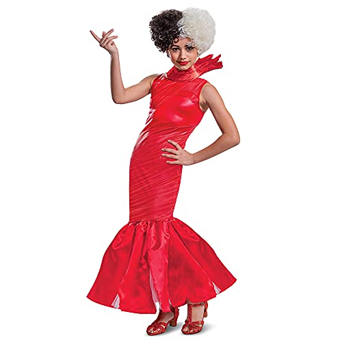 Disfraz de Vestido Rojo Cruella para Niñas miniatura 1