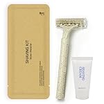 Disposable Shave Kit for Men &Women - 50 Pcs Wheat Straw Razors and Cream Bulk, Individually Wrapped Portable Toiletries Amenities for Hotel, Airbnb, Homeless, Shelter, Charity, Camping and Travel