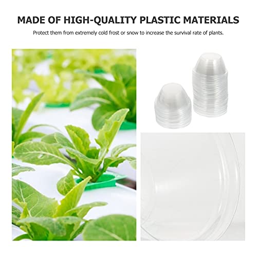 YARNOW 50Pcs Tuin Cloche Plastic Plant Cover Vochtigheid Dome Voor Groente Starten - Afbeelding 8