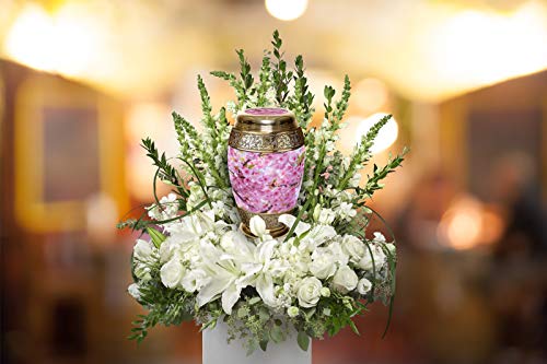 Image of Cherry Blossom Cremation Urns for Human Ashes Adult Female Urns for Ashes