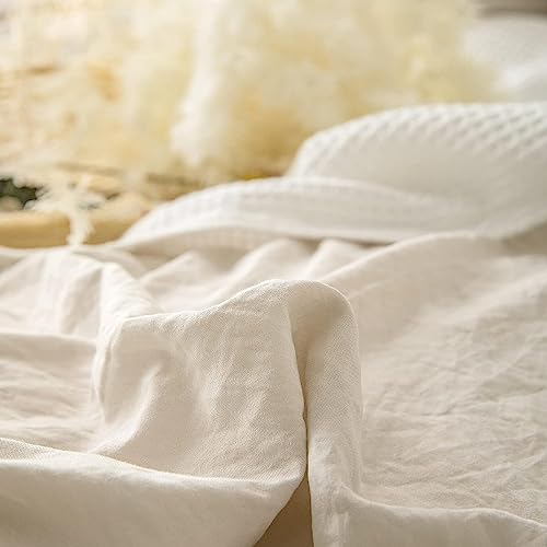 Parure de lit infroissable rose et blanc pour éliminer la corvée du repassage des draps - 7