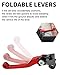 JFG RACING Dirt Bike Foldable Clutch Brake Levers,Clutch Lever Breakaway Levers for CRF450R CRF250R 2004-2006/CR250R CR125R 2004-2007/CRF250X 2004-017/CRF450X 2005-2017 Red
