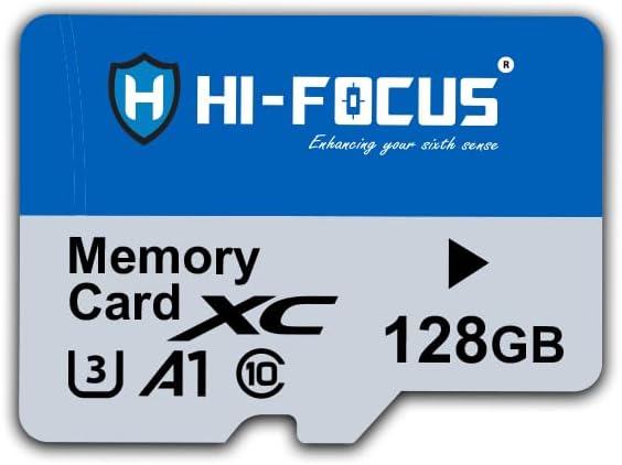 HI-Focus 128GB Micro SD Memory Card Class 10 U3 A1 - High-Speed Storage for CCTV, Cameras, Phones, Drones & Action Cameras