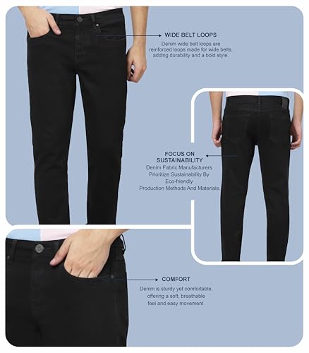 Image of i'sol Men's Premium Baggy Jeans | Loose FIT Jeans | Light Stretch | Baggy Jeans for Men | Casual Denim