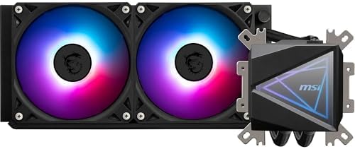 MSI MPG CORELIQUID P13 360 AIO CPU Liquid Cooler - Full-Plane & Screwless Copper Base, Improved Water Channel Design, ARGB GEN2, CycloBlade 9, Split-Flow Radiator, Rifle Bearing Fans