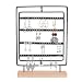 Espositore per gioielli Heartring Holder Stand Ear Stud Stud Holder Holder Organizer Disparay Rack 4 Tier Earring Eartring Organizer Scaffale con base in legno per orecchini, perno auricolare Esposito