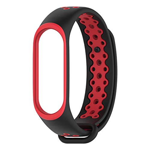 Pulseira Extra para Xiaomi MI Band 4, Preta com Vermelha Nike