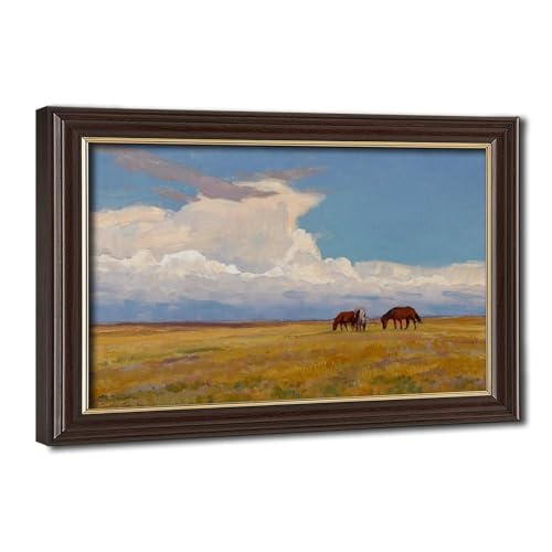 Nuages et prairie Maynard Dixon tableau western poétique pour votre bureau