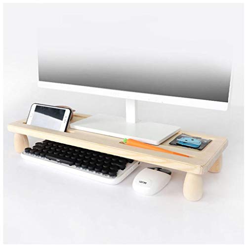 Preisvergleich Produktbild Hölzerner Computermonitorstandplatz, Multifunktionscomputerschreibtisch, Schreibtischmagazin -55 * 20 * 8cm (Color : Goose egg-shaped leg, Size : 55cm)
