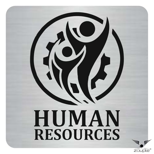 Image of HUMAN RESOURCES ROOM (HR) Sign, 8x8 Inch, Durable Steel, Dual Mount