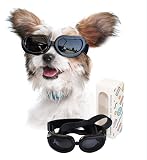 PETLESO Dog Goggles Small Breed, Dog Sunglasses Small Breed Eye Protectie Goggles for Small Dogs Out