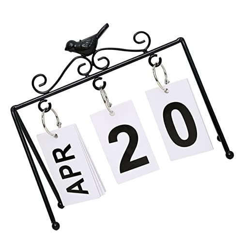 HAPINARY Calendrier Doiseaux En Fer Ornements Plaque De Rappel Danniversaire Pour La Décoration De Bureau À Domicile Calendrier Perpétuel En Métal...