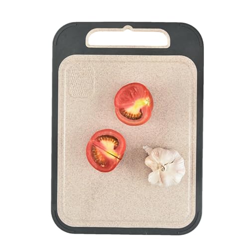 Tabla de cortar - Tabla de cortar vegetales, tabla de cortar | Acero inoxidable Garlic Grinding Zone Design Food Prep Board, Kitchen Rolling Board for Pizza, Fruits, Bread (13,74 x 9,84 pulgadas)