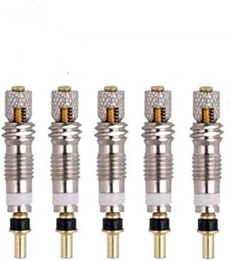 5 Pieces Presta Valve Core Bike Replacement Brass Tubeless Core for Tubeless Road MTB Bike, w/Stan's, Vittoria, Continental, Kenda