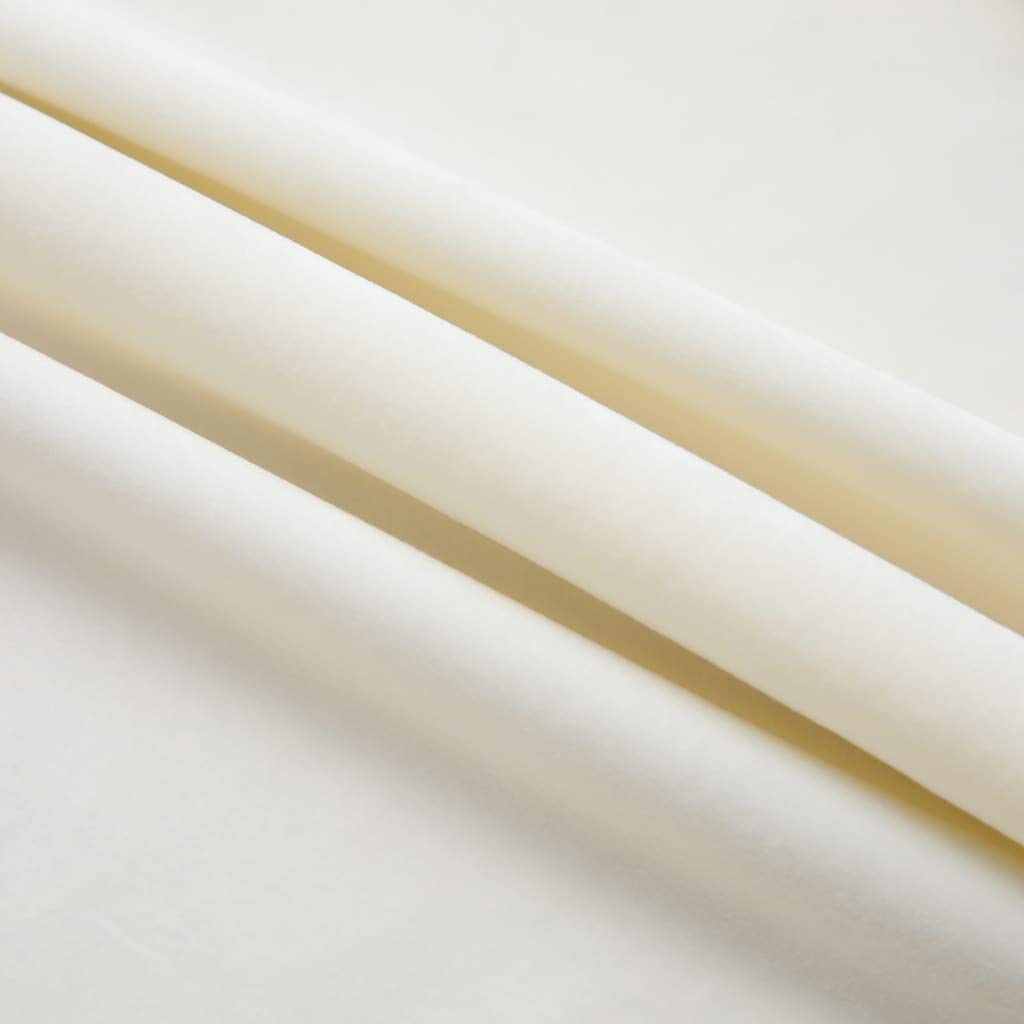 Cortina opaca con ganchos de terciopelo crema, 290 x 245 cm, para salón, dormitorio, decoración moderna, opaca, para oficina, elegante, de terciopelo, para proteger la privacidad