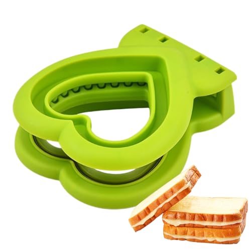 Sandwich Cutter Sceller Función Forma Maker | Herramienta de prensa fácil con diseño de calidad alimentaria para sándwiches, galletas o pasteles sin costras