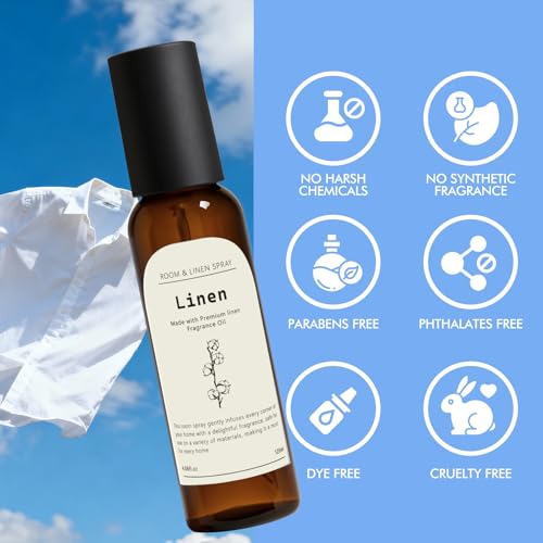 Image of Linen Room Spray, Home Fragrance Concentrated Room Spray, Long Lasting Air Fresheners for Home, Room Air Freshener Spray, Odor Eliminator, 8.12 fl oz