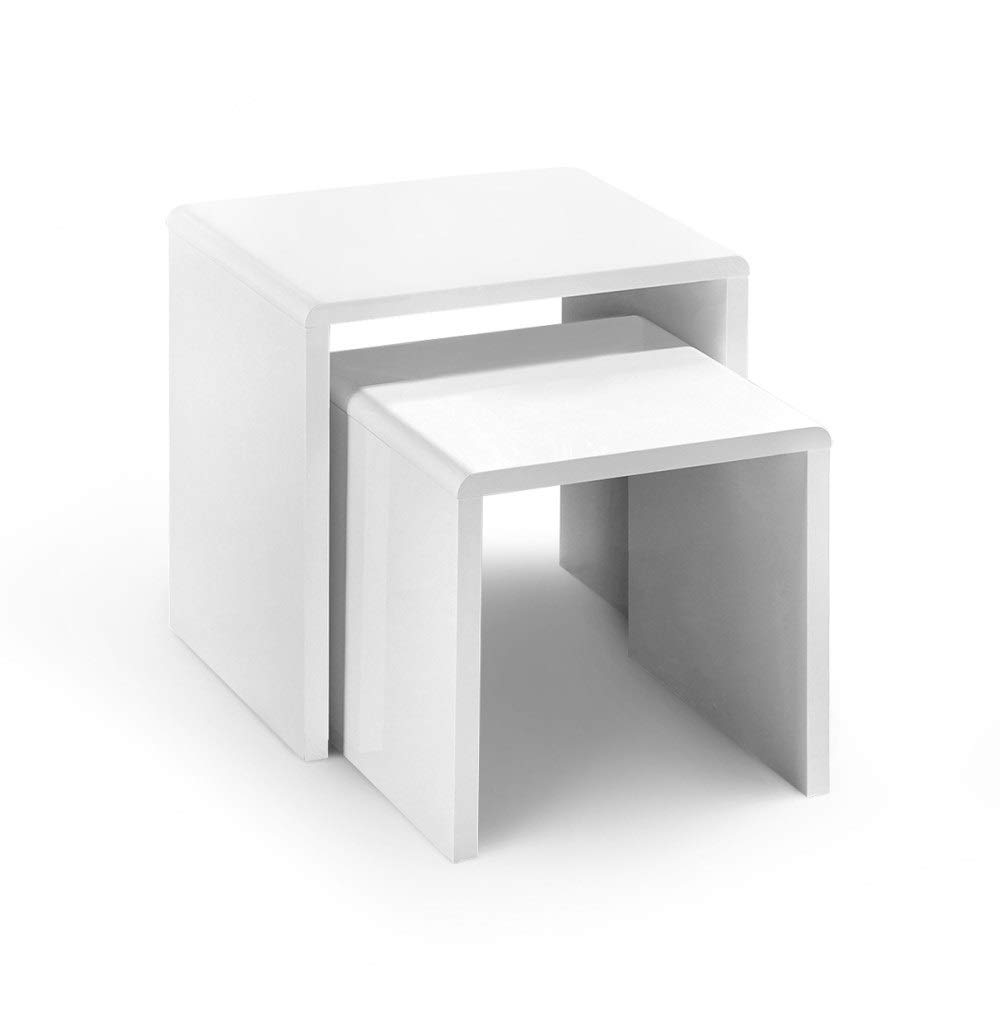 Julian Bowen - Manhattan Nest of Tables - Accent Tables - White