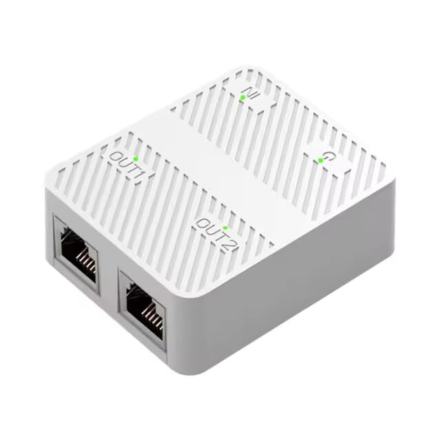 Commutateur réseau Gigabit RJ45 Ethernet 1 vers 2 haute vitesse 100/1000 Mbps Internet LAN Splitter avec alimentation USB pour PC, ordinateur portable, TV Box (1000 Mbps, blanc)