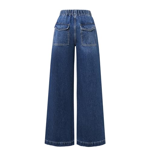 Women’s Wide Leg Baggy Jeans - Mid-Rise Stretch Denim Pants with Comfortable Loose Fit2