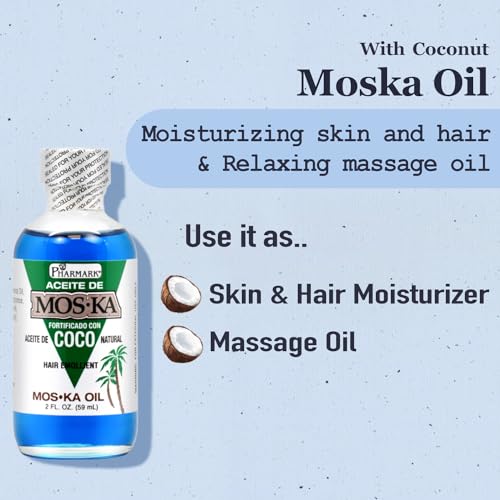 Aceite De Moska Fortificado Con Aceite De Coco 2 Oz.